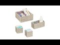 Geflochtener Aufbewahrungskorb 4er Set Grau - Eisen - 24 x 11 x 24 cm