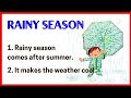 10 Lines On Rainy Season Rainy Season Essay In English