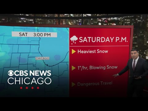 Tracking winter storm for Chicago area