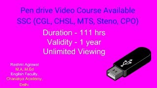 Pendrive Video lectures for SSC (CGL, CHSL, MTS, Steno, CPO)