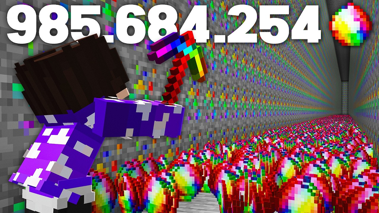 FIQUEI RICO APENAS MINERANDO APENAS MINÉRIO SECRETO NO MINECRAFT