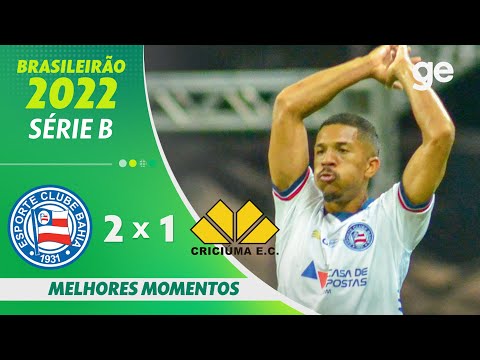 Gols e lances de Bahia x Criciúma