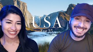 British Couple Reacts to Top 25 Places To Visit In The USA