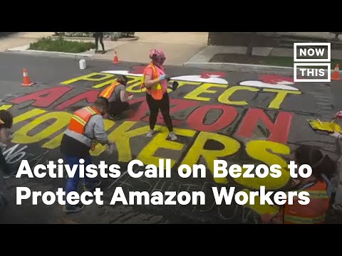 Activists Paint Message Outside Jeff Bezos' Mansion | NowThis