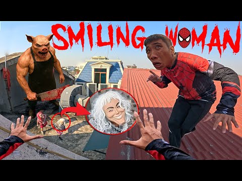 ESCAPING SMILING WOMAN 69.0 | Parkour Pov Horror Film| By B2F Viet Nam
