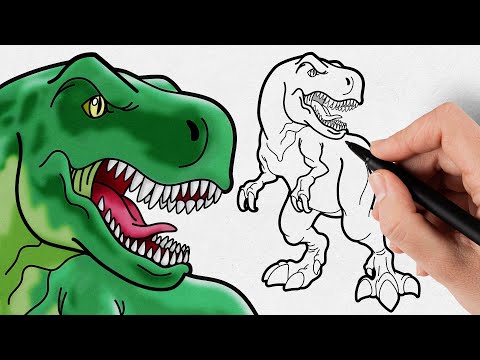 How to Draw T-Rex | Tyrannosaurus Rex Dinosaur