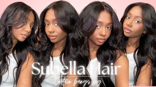 Effortless Curtain Bangs 😍 | Quick & Easy Pre-Cut Wig Install | Ft. Subella Hair