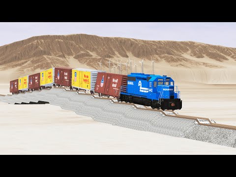 Impossible Trains vs Stairs - Beamng Drive