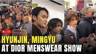 Download lagu K-pop stars Hyunjin and Mingyu LIVE: Steal Spotlight as They Arrive at Dior Menswear Event mp3