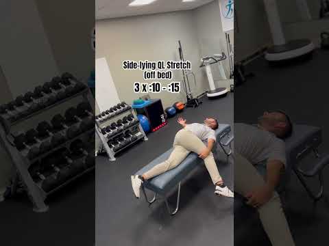 Side-lying QL stretch for the low back!
