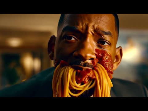 Will Smith eating spaghetti AI generated (2024)
