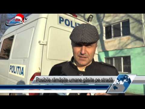 Posibile rămășițe umane găsite pe stradă