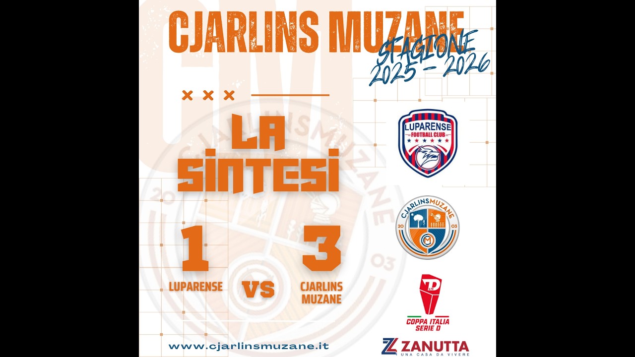 LUPARENSE-CJARLINS MUZANE 1-3: LA SINTESI DELLA GARA