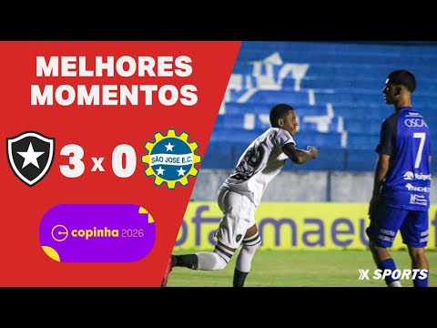 HIGHLIGHTS - BOTAFOGO 3 X 0 SÃO JOSÉ-SP - COPINHA