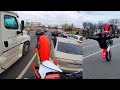 CRAZY CRF450R WHEELIES THROUGH TRAFFIC