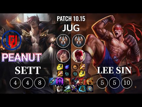 LGD Peanut Sett vs Lee Sin Jungle - KR Patch 10.15