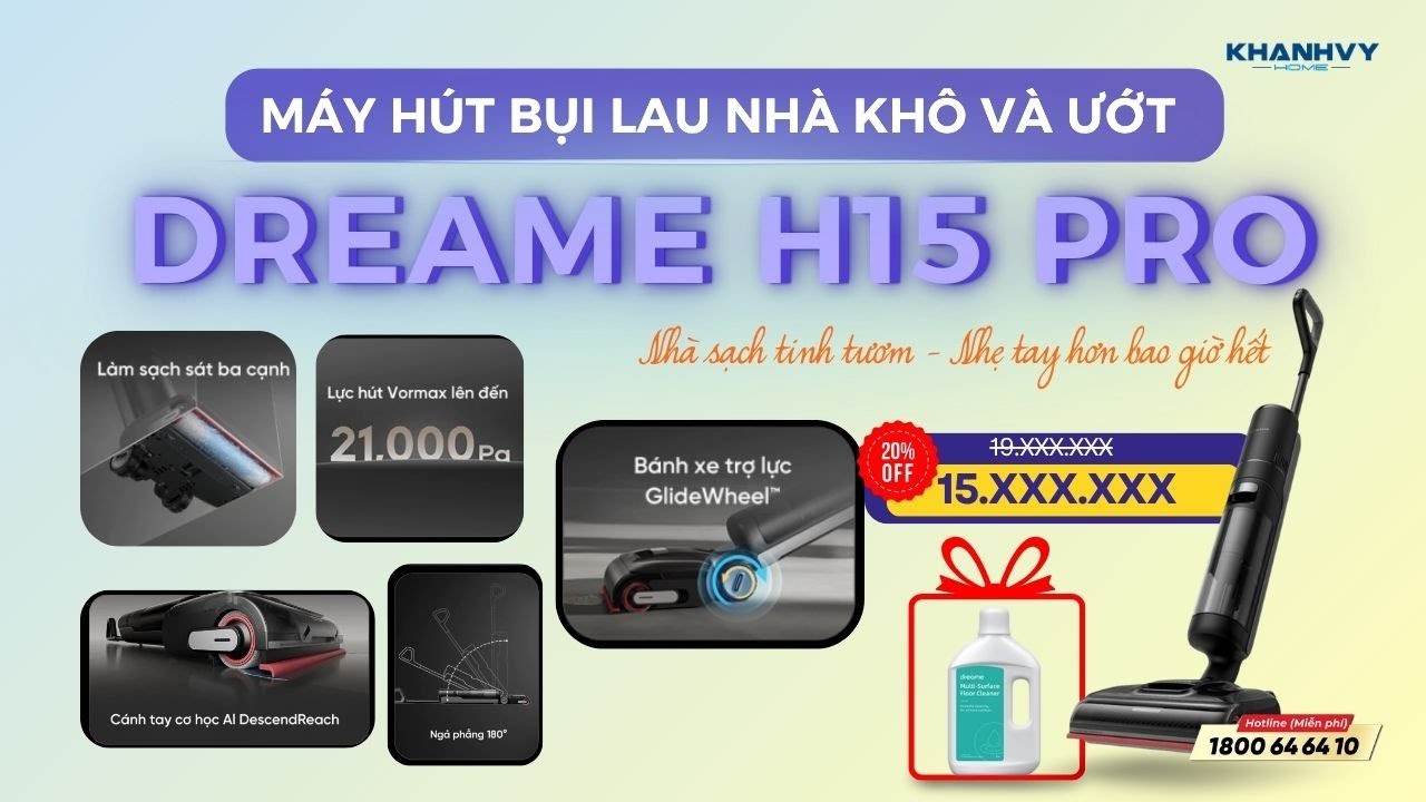Máy hút bụi lau nhà Dreame H15 Pro