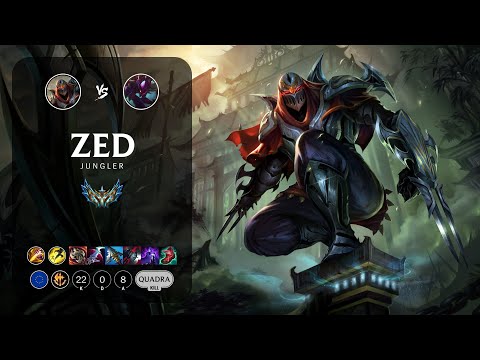 Zed Jungle vs Kha'Zix - EUW Challenger Patch 12.22