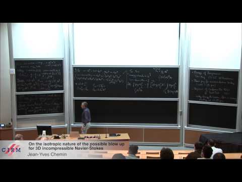 Jean-Yves Chemin: On the isotropic nature of the possible blow up for 3D Navier-Stokes