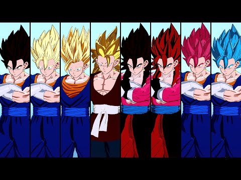 Vegito in allen Formen und Transformationen (offiziell und Mods) – DRAGON BALL: Sparking! ZERO