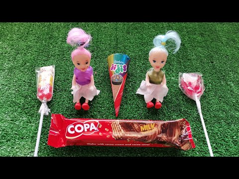 some lots of candies and chocolate :asmr candies&chocolate & lollipop for mini dolls|asmr lollipop |