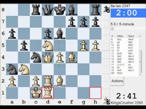 Chess World.net: LIVE Blitz #910 vs Ita-leo (2347) - Sicilian: Najdorf, Byrne (English) attack (B90)