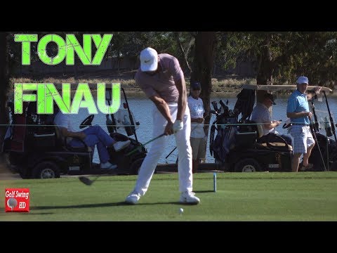 TONY FINAU SLOW MOTION FACE ON DRIVER GOLF SWING 1080 HD