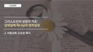 [주일예배] 2020.06.28 그리스도인의 성장의 기초:삼위일체 하나님과 영적성장