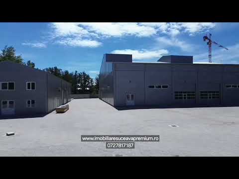 Hala 1200 mp / Birouri 180 mp / Teren 4000 mp / Acces Tir / In Oras Suceava / De Inchiriat — Video