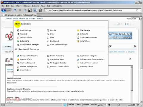 DotNetNuke Tutorial - A sneak peek at DNN 6.0 part 1 of 2 - Video #241