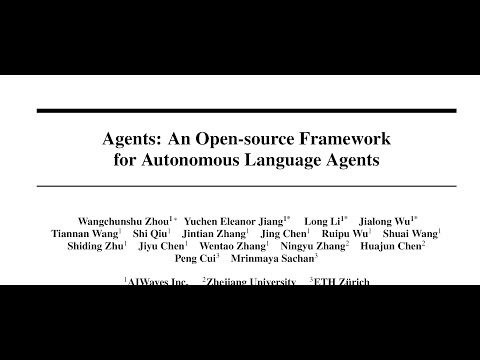 Agents: An Open-source Framework for Autonomous Language Agents