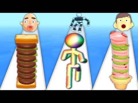 SANDWICH RUNNER vs TALL MAN RUN  vs ICE CREAM RUN - Triple Game