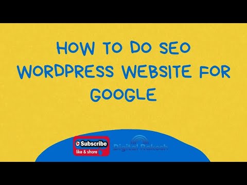 How to do SEO WordPress website for google