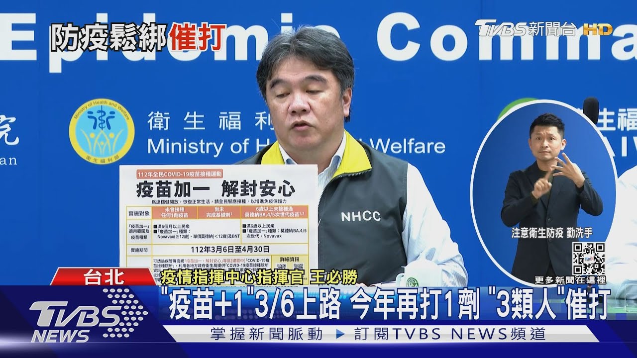 「疫苗+1」3/6上路 今年再打1劑「3類人」催打