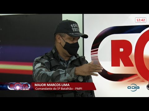 Major Marcos Lima, comandante do 5º Batalhão da PM-PI faz balanço de atividades 10 02 2022