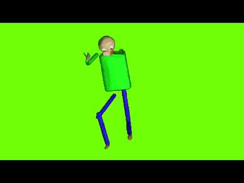 Baldi doing the default dance (GREEN SCREEN)