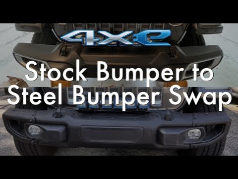 Stock Sahara Bumper Upgraded to Mopar Steel Bumper