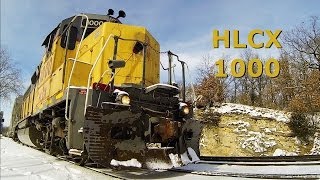 preview picture of video 'HLCX 1000, a GP38-3 Ultra-Wide View on 2-2-2014'