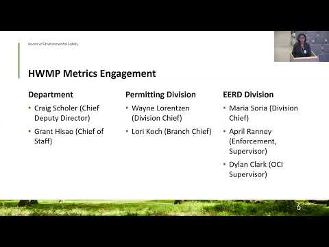 Board of Environmental Safety (BES) - Metrics Public Workshop - January 29, 2025