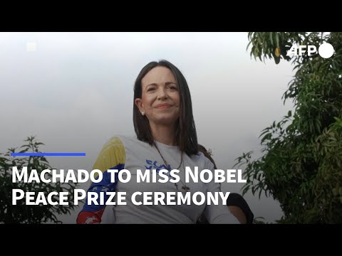 Video | Venezuela opposition leader Machado to miss Nobel Peace Prize ceremony | AFP