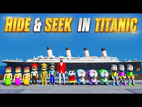 Hide & Seek On Titanic With Shinchan In GTA 5 😱😱 Full Fun #rampageboy #gta5 #bommalu #shinchan