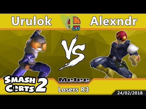 SmashCorts #2: Arcadian - SSBM - Urulok (Sheik/Fox) vs Alexndr (C.Falcon) - Losers R3