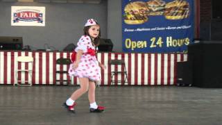 Four year old Ava performs Shirley Temple tap solo- Animal Crackers In My Soup