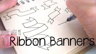 How to Draw Ribbon Banners (For your Bullet Journal) | Doodle with Me