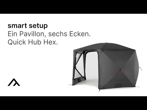 qeedo | Quick Hub Hex. Großes Pavillon, in 45 Sekunden aufgebaut - Smart Setup