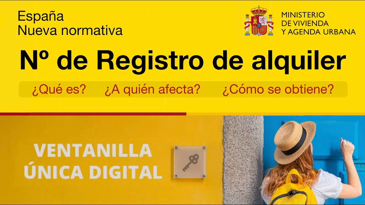 Número de registro obligatorio para alquiler turístico