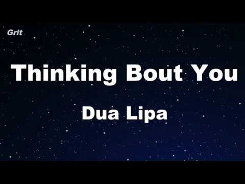 Thinking 'Bout You - Dua Lipa Karaoke 【With Guide Melody】 Instrumental