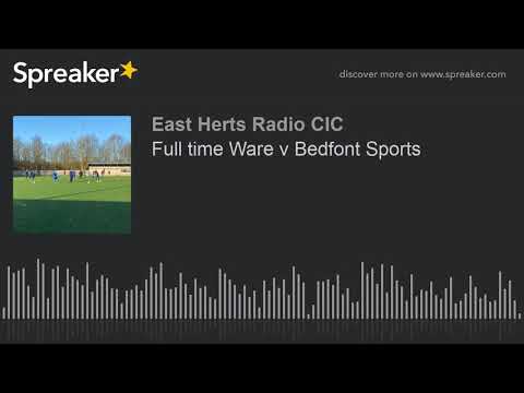 Full time Ware v Bedfont Sports