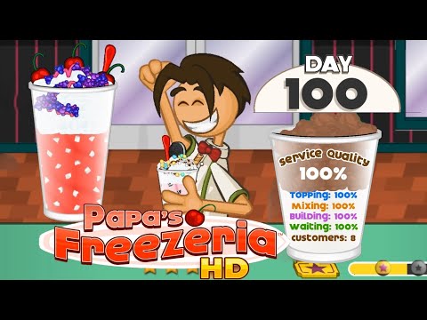 Papa's Freezeria HD Day 100 | 100% Service Quality Perfect Day - YouTube