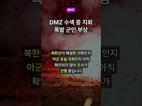 DMZ 수색 중 지뢰 폭발 군인 부상